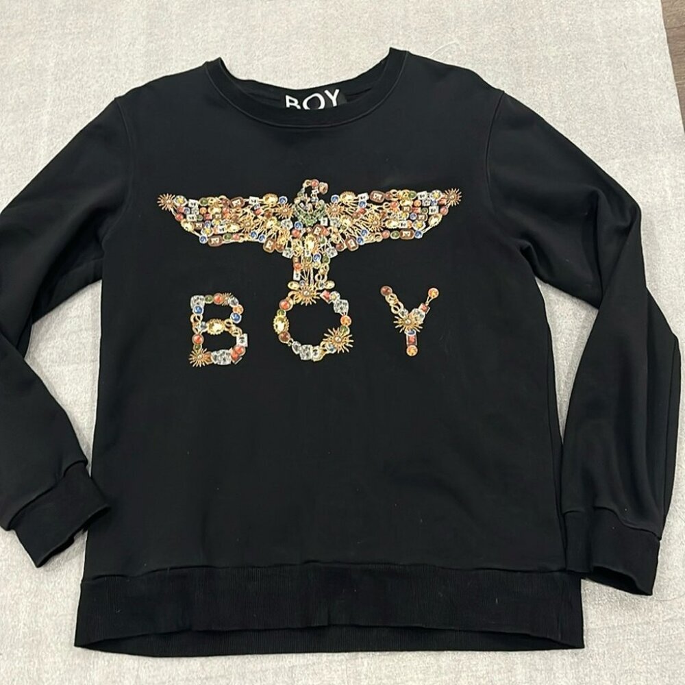 [S]Boy London graphic Black Sweatshirt Rare Print